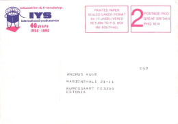 United Kingdom:Postage Paid Cover, IYS, International Youth Service, 2000 - Dienstmarken