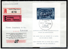 1945 Kriegsgeschädigten Gest, Express Registered  (ch390) - Blocs & Feuillets