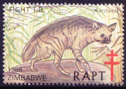 Zimbabwe 1978 MNH, Aardwolf Animals, Help Fight TB, Seals, Medical Disease - Enfermedades