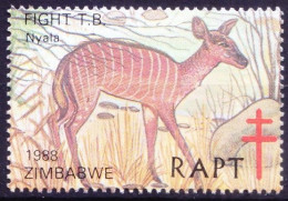 Zimbabwe 1978 MNH, Nyala, Deer, Animals, TB Seal, Medicine Disease - Maladies