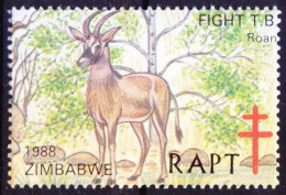 Zimbabwe 1978 MNH, Roan, Deer Animals, Help Fight TB, Seals Medical Disease - Malattie