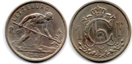 MA 28973  / Luxembourg 1 Franc 1946 TTB - Lussemburgo