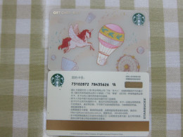 China 2022 Starbucks Card,Hot Balloon,amusement Park, 500Y Or 1000Y Facevalue(code05 Or 10) - Cartes Cadeaux