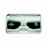 Germany Silver Ingot Bar Proof 2.5g Landmarks Monument Battle Of Nations 03847 - Commémoratives