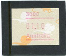 AUSTRALIA - 1989  1.10$  FRAMA  LIZARD   POSTCODE 3000 (MELBOURNE)  MINT NH - Automatenmarken [ATM]