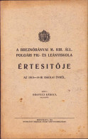 A Breznóbányai M. Kir. áll. Polgári Fiú- és Leányiskola értesitője Az 1913-1914-ik Iskolai évről C1394 - Libri Vecchi E Da Collezione