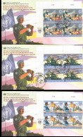 50 Years Of United Nations Peacekeeping Block 4 Stamps Up 6 Enveloppes FDC / MISSIONI MILITARI DI PACE - Militaria