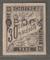 OBOCK - TAXE : N°13 * (1892) 30c Noir - Nuovi