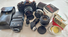 Canon A-1 Black 35mm SLR Film Camera - Cameras