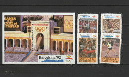 Antigua 1990 Olympic Games Barcelona Set Of 4 + S/s MNH - Zomer 1992: Barcelona