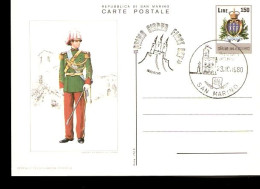 CARTOLINA POSTALE REPUBBLICA DI SAN MARINO FDC 1979 - Militaria