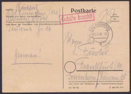 Bad Kissingen: P B01, Sauberer Bedarf, 1.8.46 - Briefe U. Dokumente