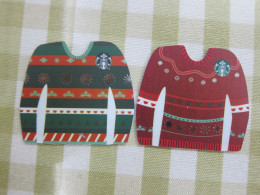 China 2020 Starbucks Card, Die-cut Size, Set Of 2, Code 05 - Cartes Cadeaux