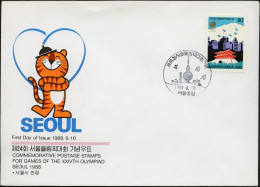 SEOUL 1988 "Enveloppe Oblitération Officielle Seoul 1988" - Estate 1988: Seul