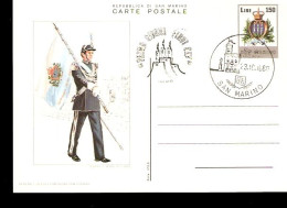 CARTOLINA POSTALE REPUBBLICA DI SAN MARINO FDC 1979 - Militaria