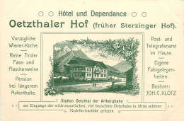 AUTRICHE , Oetzthaler Hof , Hotel Und Dependance  ( Oetzthal )   , *  459 22 - Oetz