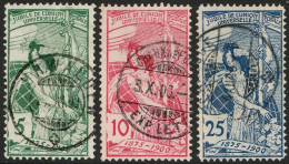 Schweiz Suisse 1900: "25 Jahre UPU" Zu 77B-79B Mi 71-73 (Type II) Yv 86-88 Mit ⊙ CAROUGE 4.XII.00 (Zu CHF 50.00) - Neufs