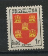 FRANCE -  ARMOIRIE POITOU - N° Yvert  952** - 1941-66 Escudos Y Blasones