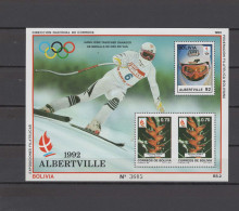 Bolivia 1990 Olympic Games Albertville S/s MNH - Invierno 1992: Albertville