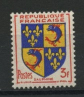 FRANCE -  ARMOIRIE DAUPHINÉ - N° Yvert  954** - 1941-66 Armoiries Et Blasons