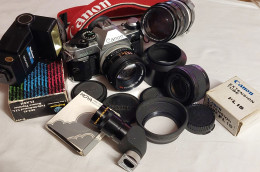 Canon AE-1 PROGRAM 35mm Film Camera Set - Fotoapparate