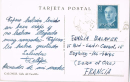 54652. Postal CALONGE (Gerona) 1961- Vista Calle Del Caudillo De Calonge - Cartas & Documentos