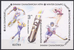 Bulgaria 1991 Olympic Games Albertville S/s Imperf. MNH - Inverno1992: Albertville