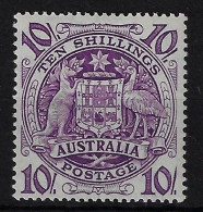 AUSTRALIA SG177A, 10/- THIN PAPER, LIGHTLY MOUNTED MINT - Mint Stamps