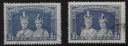 AUSTRALIA SG178/178A, £1 ROBES, BOTH THICK & THIN PAPER TYPES, GOOD USED - Usados