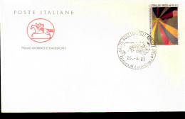 2001 ANNULLO FDC Giornata Dell'arte E Della Creatività Studentesca. - Sonstige & Ohne Zuordnung