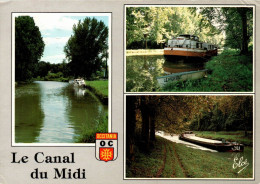 N°175 Z -cpsm Le Canal Du Midi -péniches- - Binnenschepen