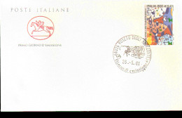 2001 ANNULLO FDC Giornata Dell'arte E Della Creatività Studentesca. - Sonstige & Ohne Zuordnung