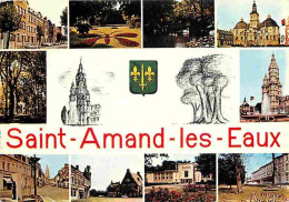 59 - Saint Amand Les Eaux - Multivues - Blasons - Flamme Postale - CPM - Voir Scans Recto-Verso - Saint Amand Les Eaux
