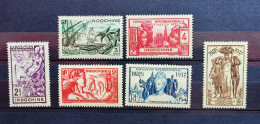 03 - 24 - Indochine - N°193 à 198 - MH - Série Complète - Paris 1937 - Unused Stamps