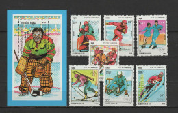 Cambodia 1990 Olympic Games Albertville Set Of 7 + S/s MNH - Invierno 1992: Albertville