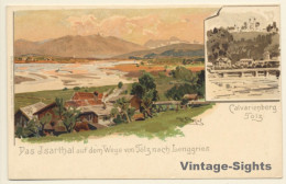 Otto Strützel: Isarthal - Lenggries - Calvarienberg - Tölz (Vintage PC 1900s) - Lenggries