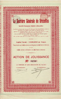 Titre De 1911 - La Sucrière Générale De Bruxelles - - Industry