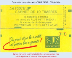 FRANCE - Carnet Essai Publicitaire Période Briat Conf. 9-4 Polymedias - Couverture Vide YT 2614 C12 / ACCP ES 148 - Proofs, Unissued, Experimental Vignettes