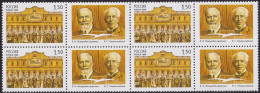 Russia (Federation) - Mi 657 Zf (block Of 4) -  100 Years Of Moscow Art Theater - 1998 - MNH - Nuevos