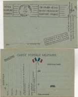 CARTE FRANCHISE - OBLITERATION DAGUIN " EN 1949 FETES DU RATTACHEMENT DAUPHINE - FRANCE -MONTELIMAR -DROME - Mechanische Stempels (varia)