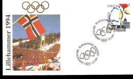 BUSTA CON ANNULLO SPECIALE - Invierno 1994: Lillehammer