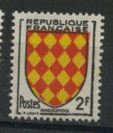 FRANCE -  ARMOIRIE ANGOUMOIS - N° Yvert  1003** - 1941-66 Escudos Y Blasones
