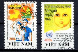 VIETNAM 1991, Yvert 1204/5, Jeunesse Vietnamienne, 2 Valeurs, Oblitérés / Used. R218 - Vietnam