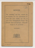 Leges 0.60 Provincie Utrecht 1950 - Ontheffing  - Fiscaux
