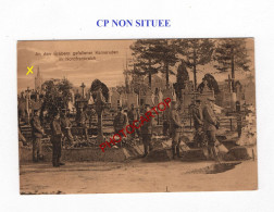 CP NON SITUEE-CIMETIERE-Friedhof-Tombes-CARTE Imprimee Allemande-GUERRE 14-18-1 WK-Militaria-FELDPOST- - Oorlogsbegraafplaatsen