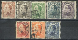 SPAIN,  1930 -  KING ALFONSO XIII STAMPS SET OF 8, # 406/13, USED. - Usados