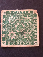 SG 5  6d Yellow Green CV £550 Small Thin NE Corner - Usados