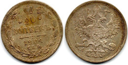 MA 33028 / Russie - Russia - Russland 20 Kopeks 1904 SUP - Rusland