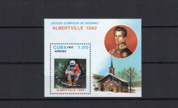 Cuba 1992 Olympic Games Albertville S/s MNH - Invierno 1992: Albertville