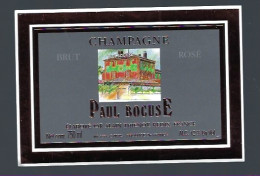 Etiquette Champagne  Brut  Rosé  Paul Bocuse  Alain Thienot Reims Marne 51  Avec Sa Collerette - Champagner